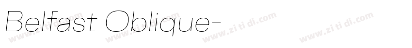 Belfast Oblique字体转换